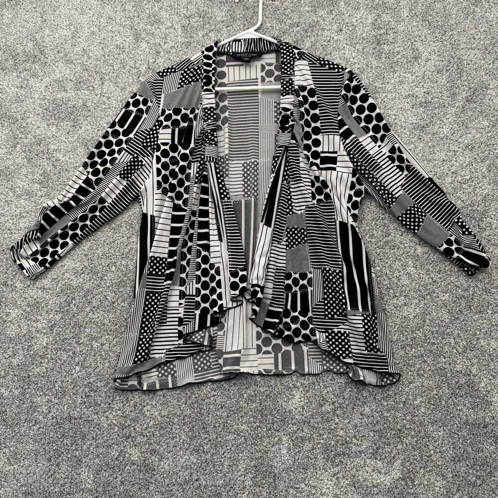 Perceptions Top Womens Size 12 Geometric Eclectic Artsy Maximalist Lagenlook